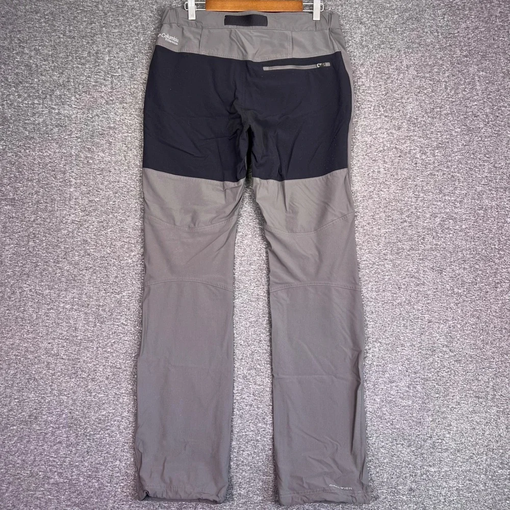 Columbia Titanium Pants Mens M Gray Belted Performance Hiking Omni Wick Outdoors